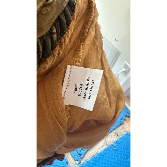 Young Threads Camel Patchwork Midi Skirt Boho Style S | SKU 908 - Picture 5 of 5